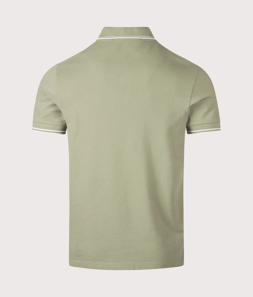 Stone Island Mens Slim Fit Striped Collar Polo Shirt